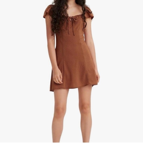 Levi's Dresses & Skirts - Levi’s Misha Mini Dress Small Orange Black Gingham Fit Flare